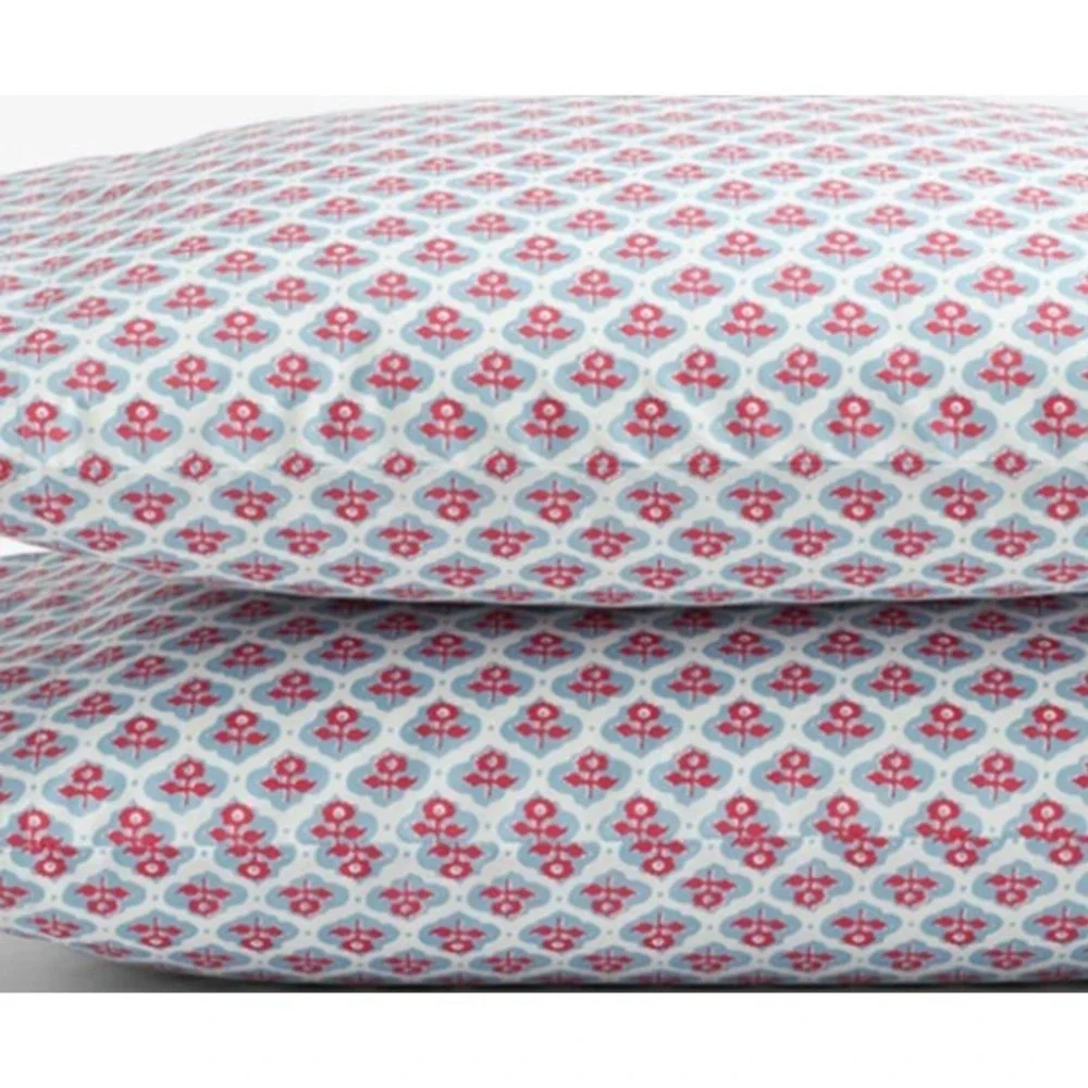 Company Store Mini Garden Block Euro Sham 26 In X 26 In NWT
